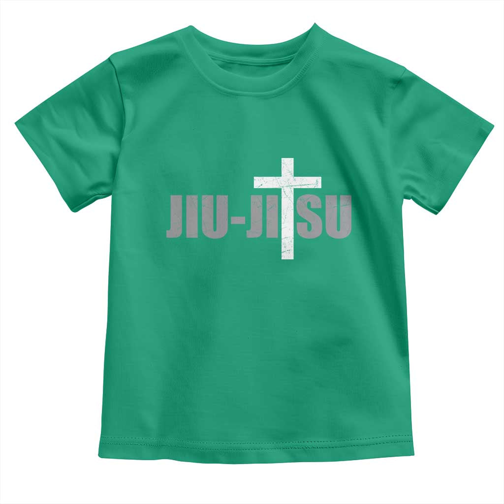 Jiu Jitsu Christian Cross Toddler T Shirt Retro Vintage Minimal Religious Faith