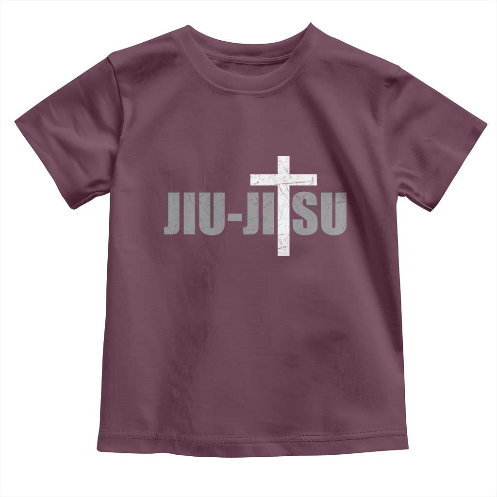 Jiu Jitsu Christian Cross Toddler T Shirt Retro Vintage Minimal Religious Faith