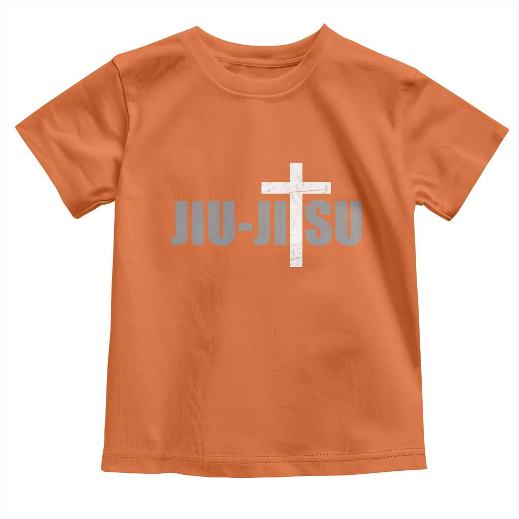 Jiu Jitsu Christian Cross Toddler T Shirt Retro Vintage Minimal Religious Faith