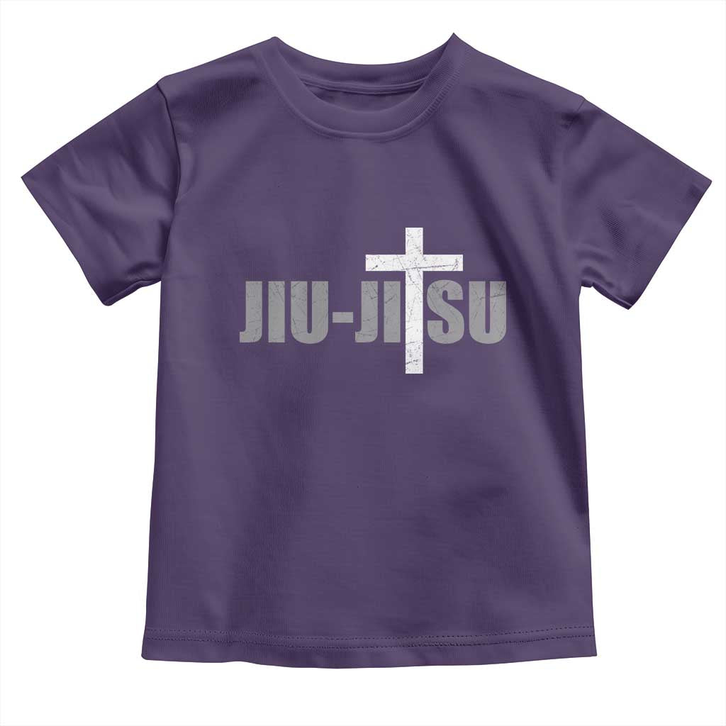 Jiu Jitsu Christian Cross Toddler T Shirt Retro Vintage Minimal Religious Faith
