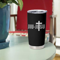 Jiu Jitsu Christian Cross Tumbler Cup Retro Vintage Minimal Religious Faith