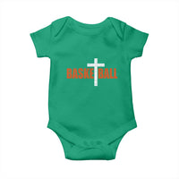 Christian Basketball Cross Baby Onesie Retro Vintage Minimal Religious Faith