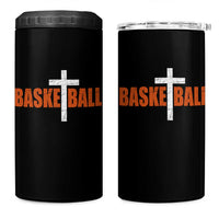 Christian Basketball Cross 4 in 1 Can Cooler Tumbler Retro Vintage Minimal Religious Faith