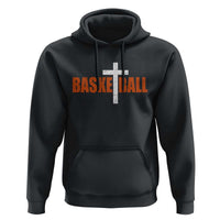 Christian Basketball Cross Hoodie Retro Vintage Minimal Religious Faith