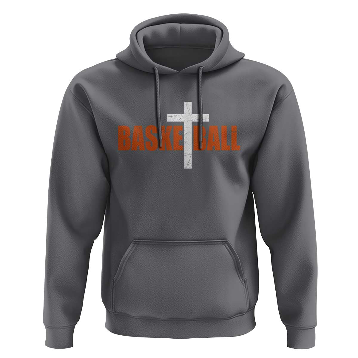 Christian Basketball Cross Hoodie Retro Vintage Minimal Religious Faith