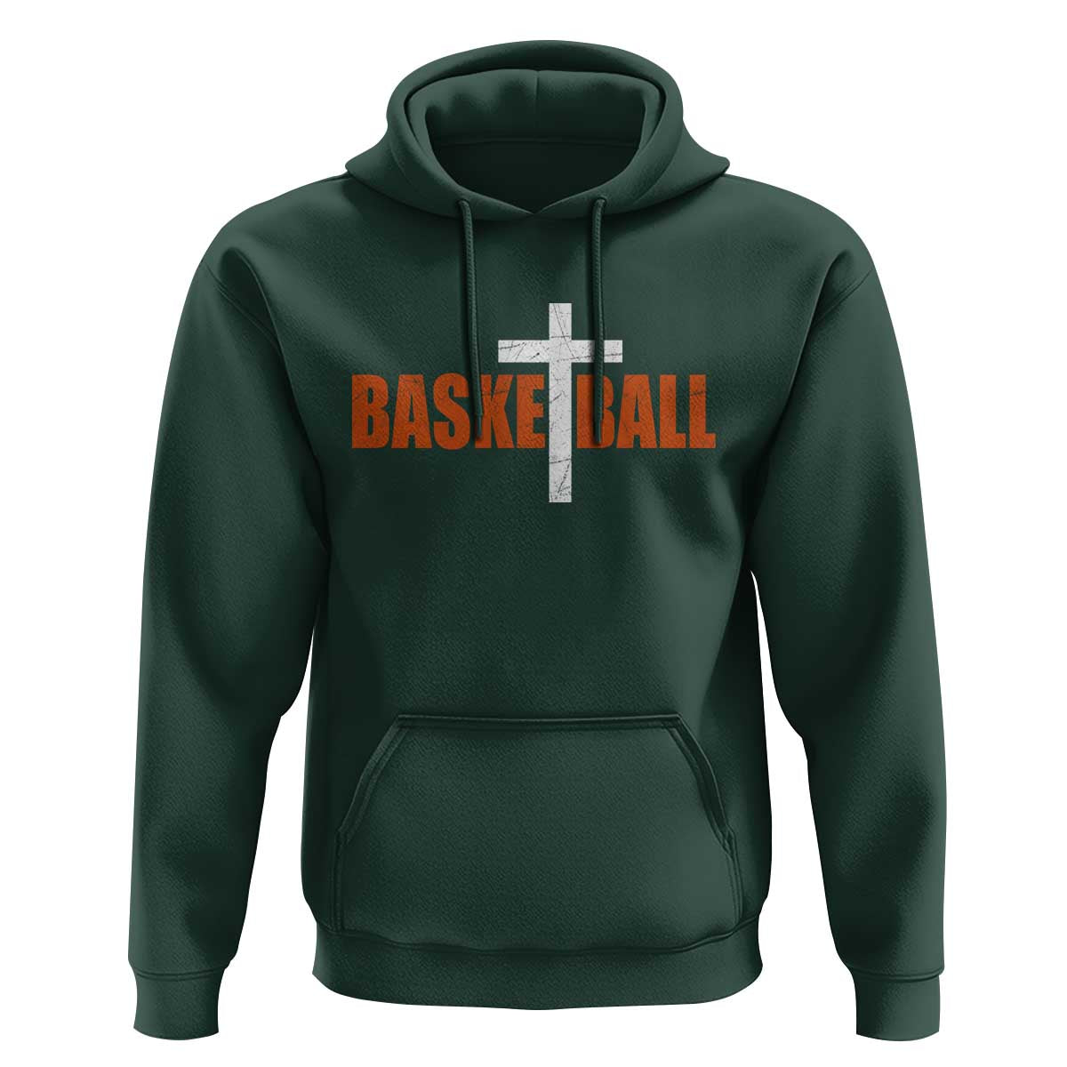 Christian Basketball Cross Hoodie Retro Vintage Minimal Religious Faith