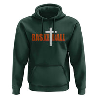Christian Basketball Cross Hoodie Retro Vintage Minimal Religious Faith