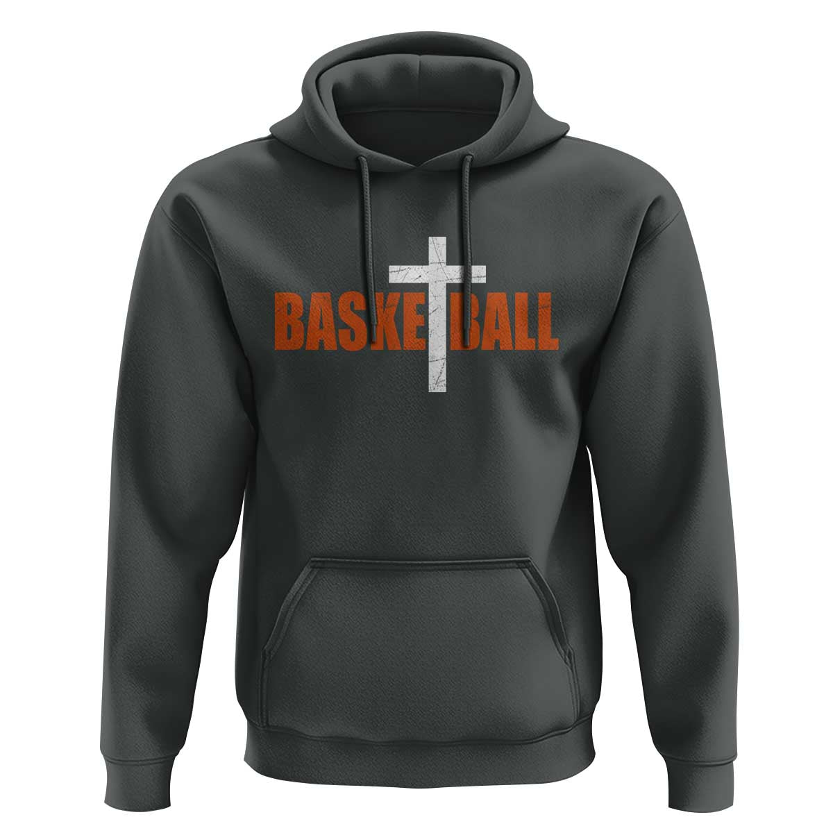Christian Basketball Cross Hoodie Retro Vintage Minimal Religious Faith