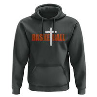 Christian Basketball Cross Hoodie Retro Vintage Minimal Religious Faith