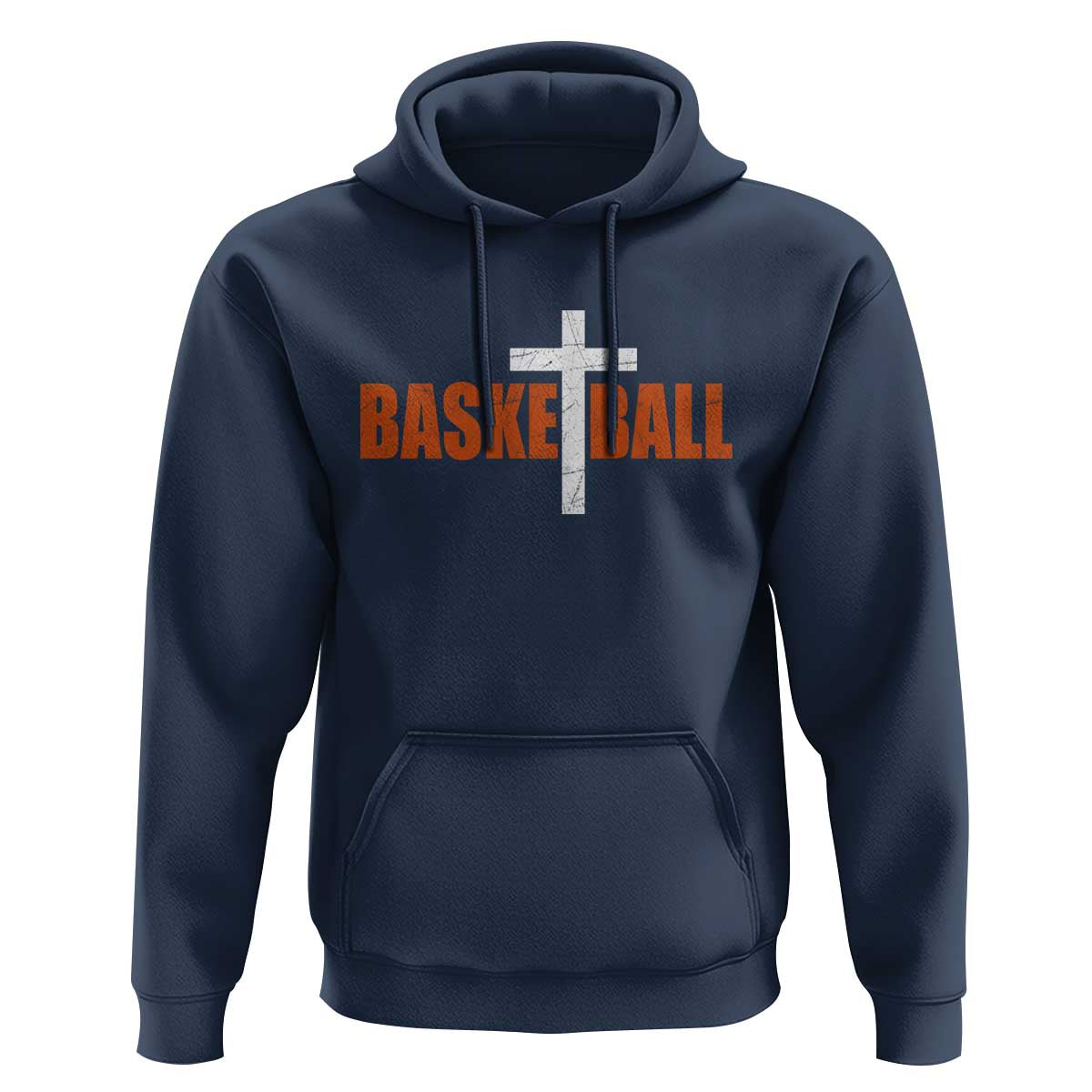 Christian Basketball Cross Hoodie Retro Vintage Minimal Religious Faith