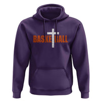 Christian Basketball Cross Hoodie Retro Vintage Minimal Religious Faith