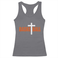 Christian Basketball Cross Racerback Tank Top Retro Vintage Minimal Religious Faith