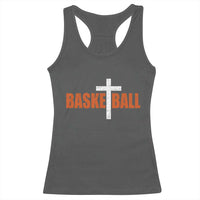 Christian Basketball Cross Racerback Tank Top Retro Vintage Minimal Religious Faith