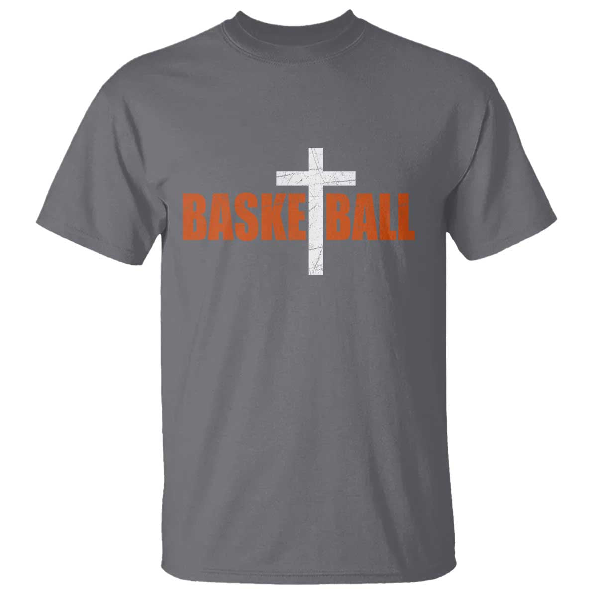 Christian Basketball Cross T Shirt Retro Vintage Minimal Religious Faith