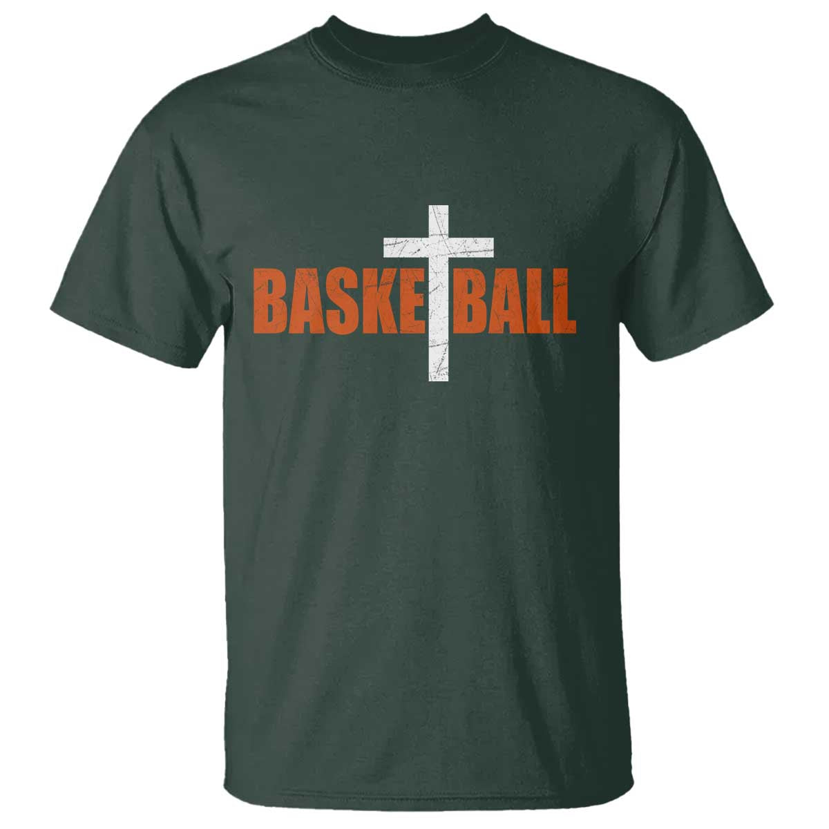 Christian Basketball Cross T Shirt Retro Vintage Minimal Religious Faith