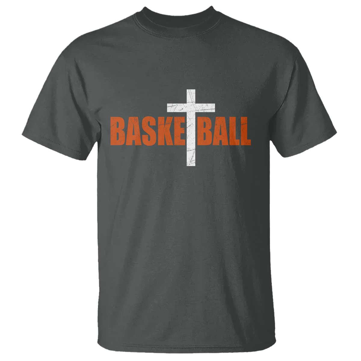 Christian Basketball Cross T Shirt Retro Vintage Minimal Religious Faith