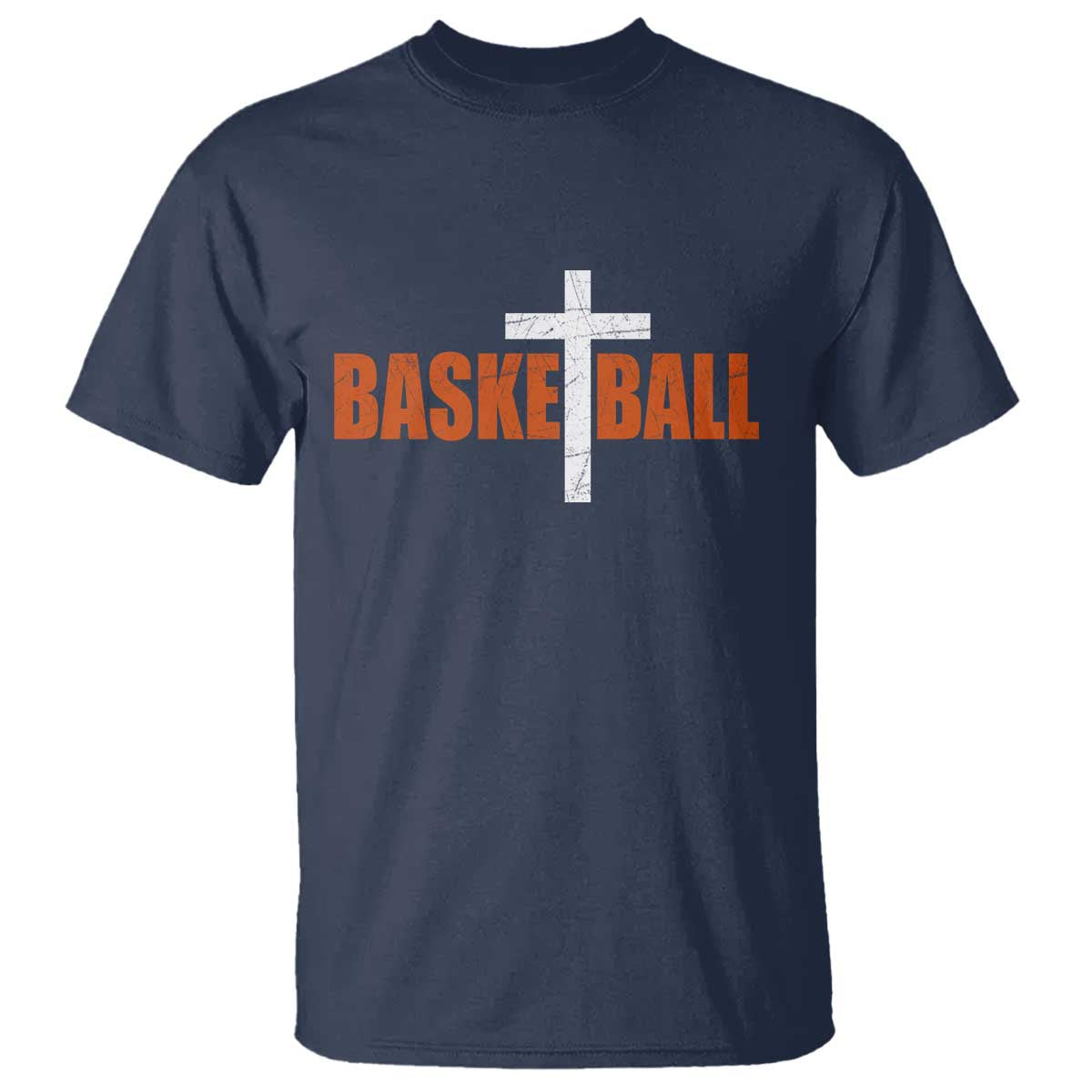 Christian Basketball Cross T Shirt Retro Vintage Minimal Religious Faith