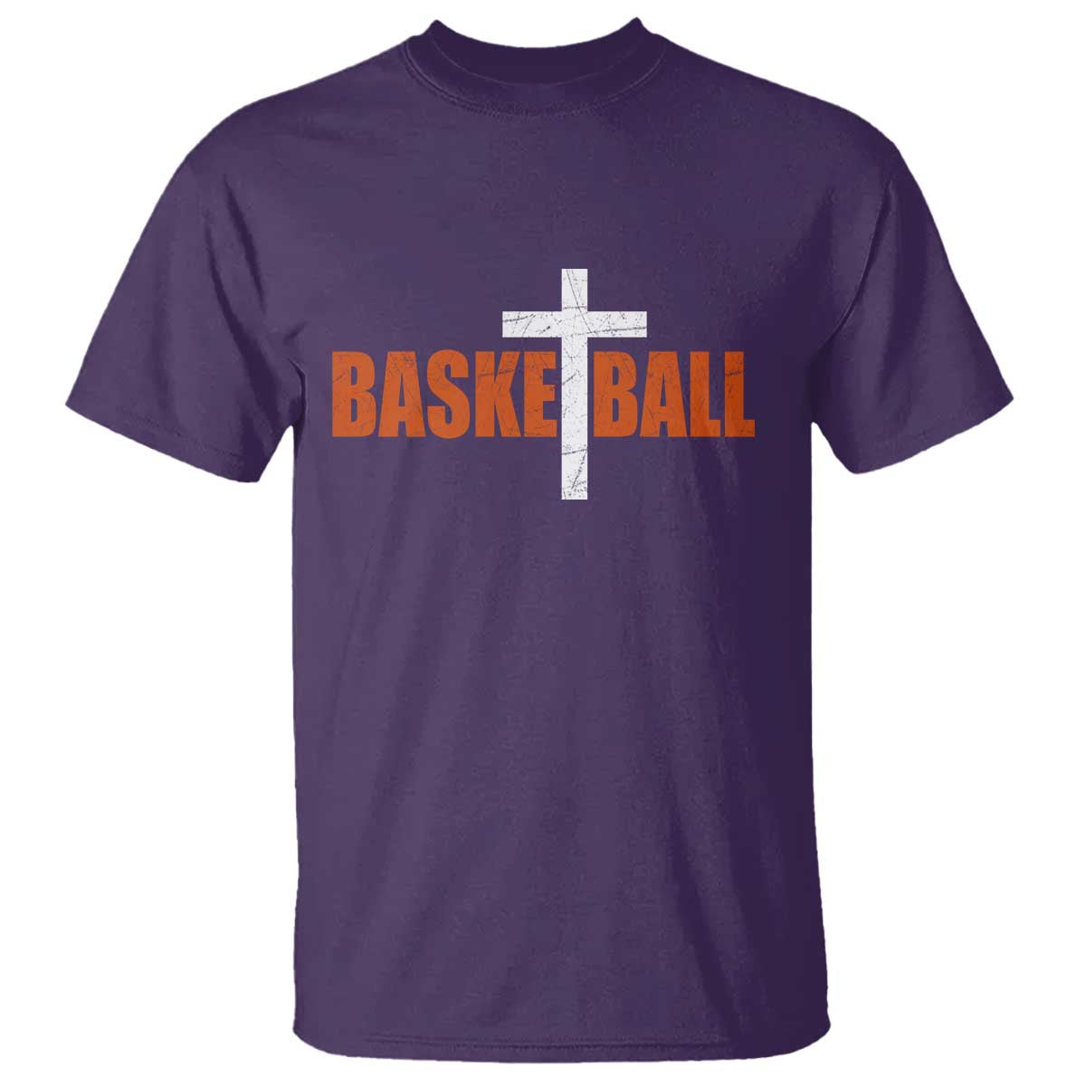 Christian Basketball Cross T Shirt Retro Vintage Minimal Religious Faith