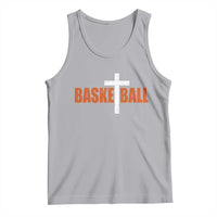 Christian Basketball Cross Tank Top Retro Vintage Minimal Religious Faith