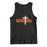 Christian Basketball Cross Tank Top Retro Vintage Minimal Religious Faith
