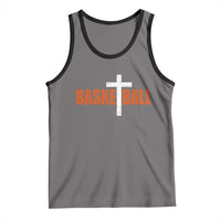 Christian Basketball Cross Tank Top Retro Vintage Minimal Religious Faith