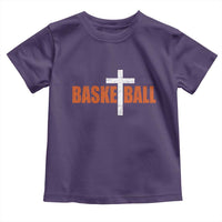 Christian Basketball Cross Toddler T Shirt Retro Vintage Minimal Religious Faith