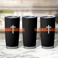 Christian Basketball Cross Tumbler Cup Retro Vintage Minimal Religious Faith