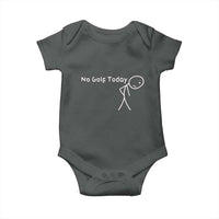 No Golf Today Baby Onesie Funny Golfing Lover Sad Stickman Golfer Golfers - Wonder Print Shop
