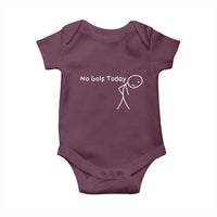 No Golf Today Baby Onesie Funny Golfing Lover Sad Stickman Golfer Golfers - Wonder Print Shop