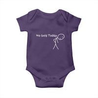 No Golf Today Baby Onesie Funny Golfing Lover Sad Stickman Golfer Golfers - Wonder Print Shop