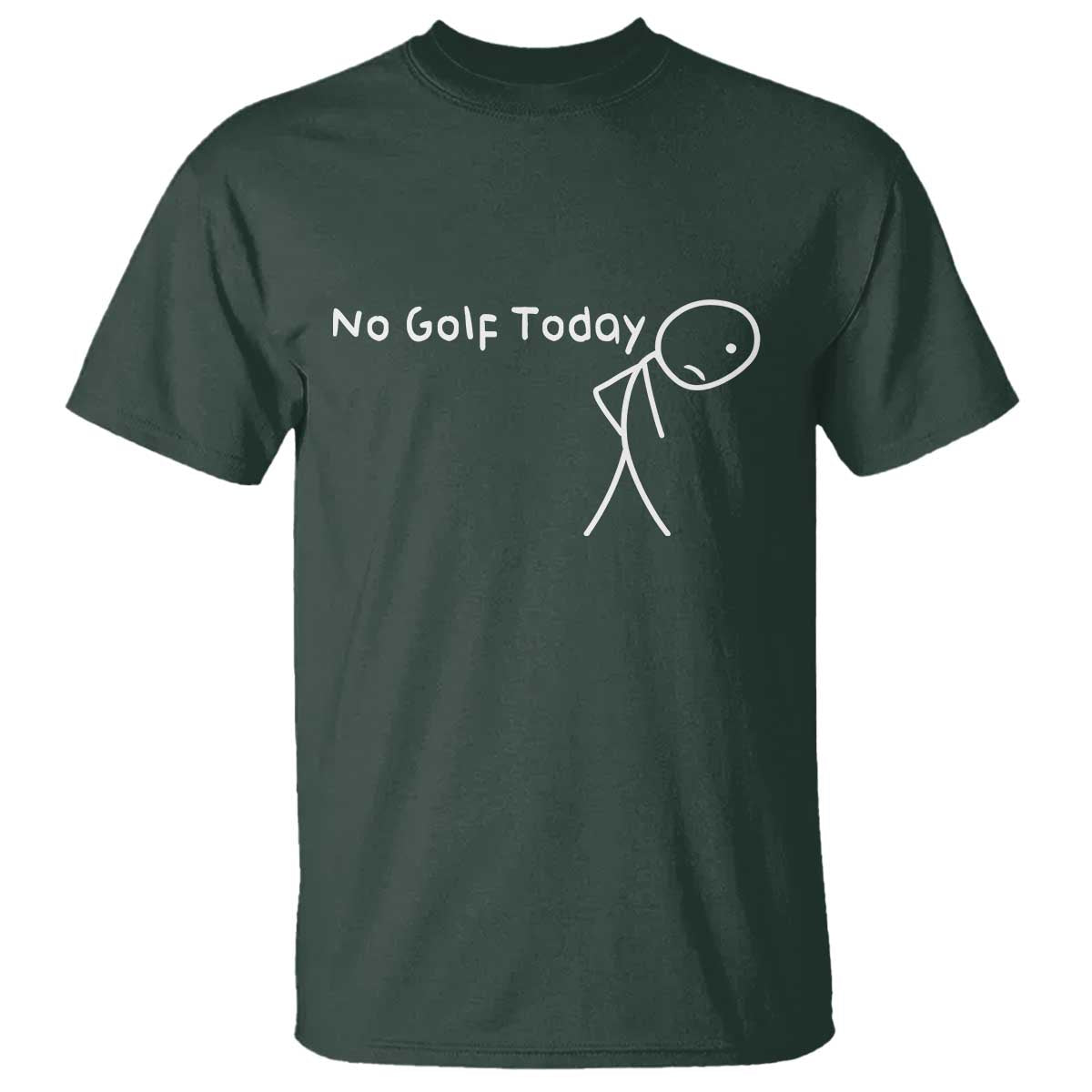 No Golf Today T Shirt Funny Golfing Lover Sad Stickman Golfer Golfers - Wonder Print Shop