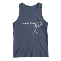 No Golf Today Tank Top Funny Golfing Lover Sad Stickman Golfer Golfers - Wonder Print Shop