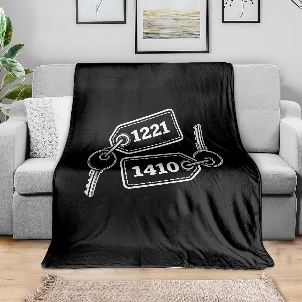 Room Numbers Team Hollanov Throw Blanket LGBT Romance Hockey Fan