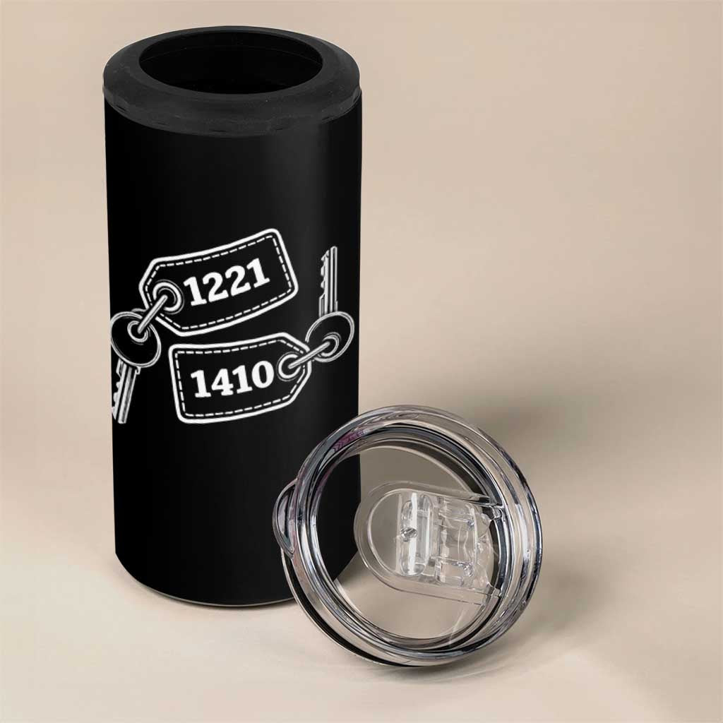 Room Numbers Team Hollanov 4 in 1 Can Cooler Tumbler LGBT Romance Hockey Fan