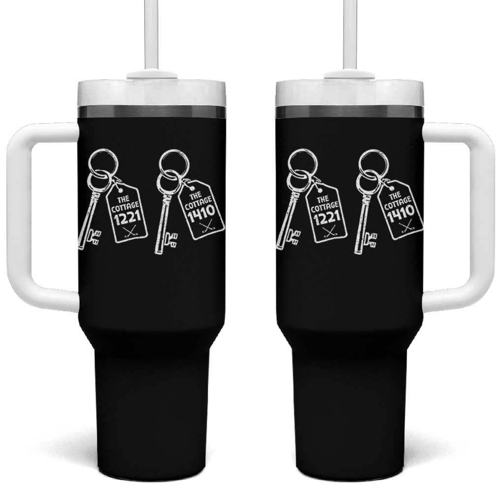 Room Numbers Team Hollanov Tumbler With Handle LGBT Romance Hockey Fan Im Coming To The Cottage