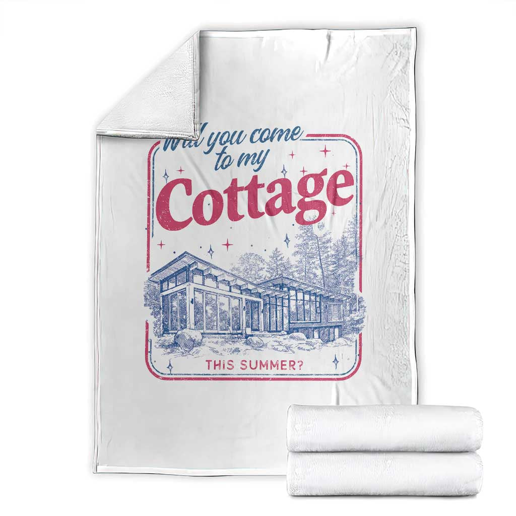 Will You Come To My Cottage This Summer Throw Blanket LGBT Romance Hockey Fan