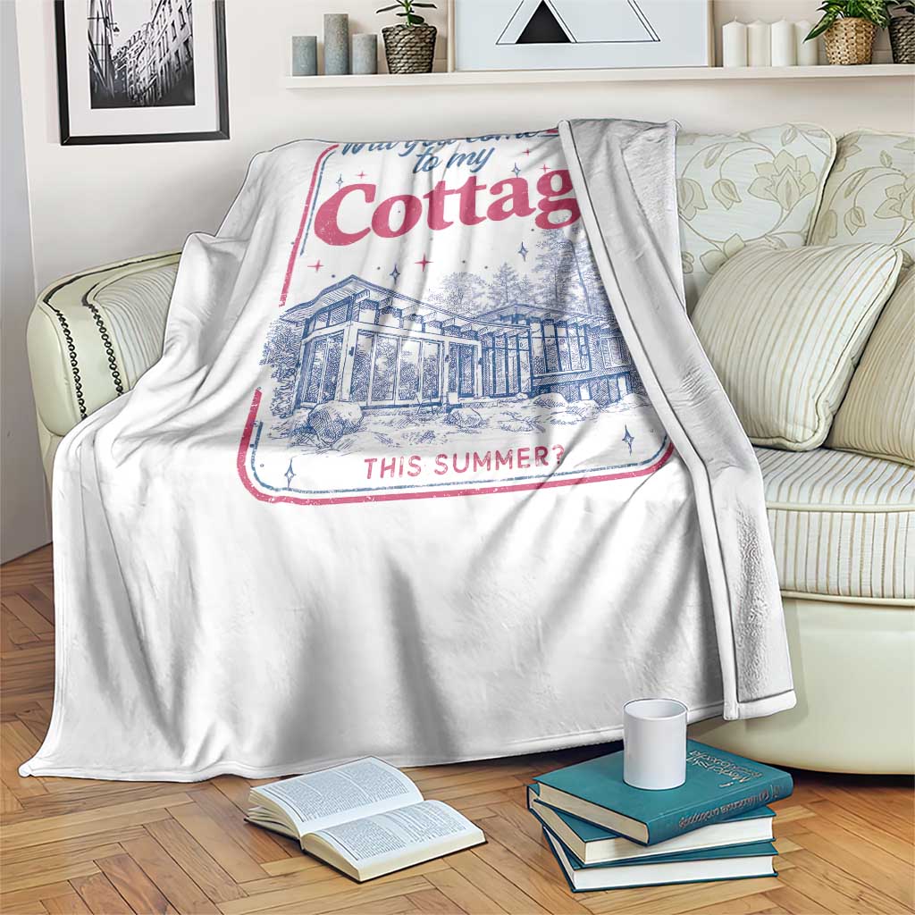 Will You Come To My Cottage This Summer Throw Blanket LGBT Romance Hockey Fan