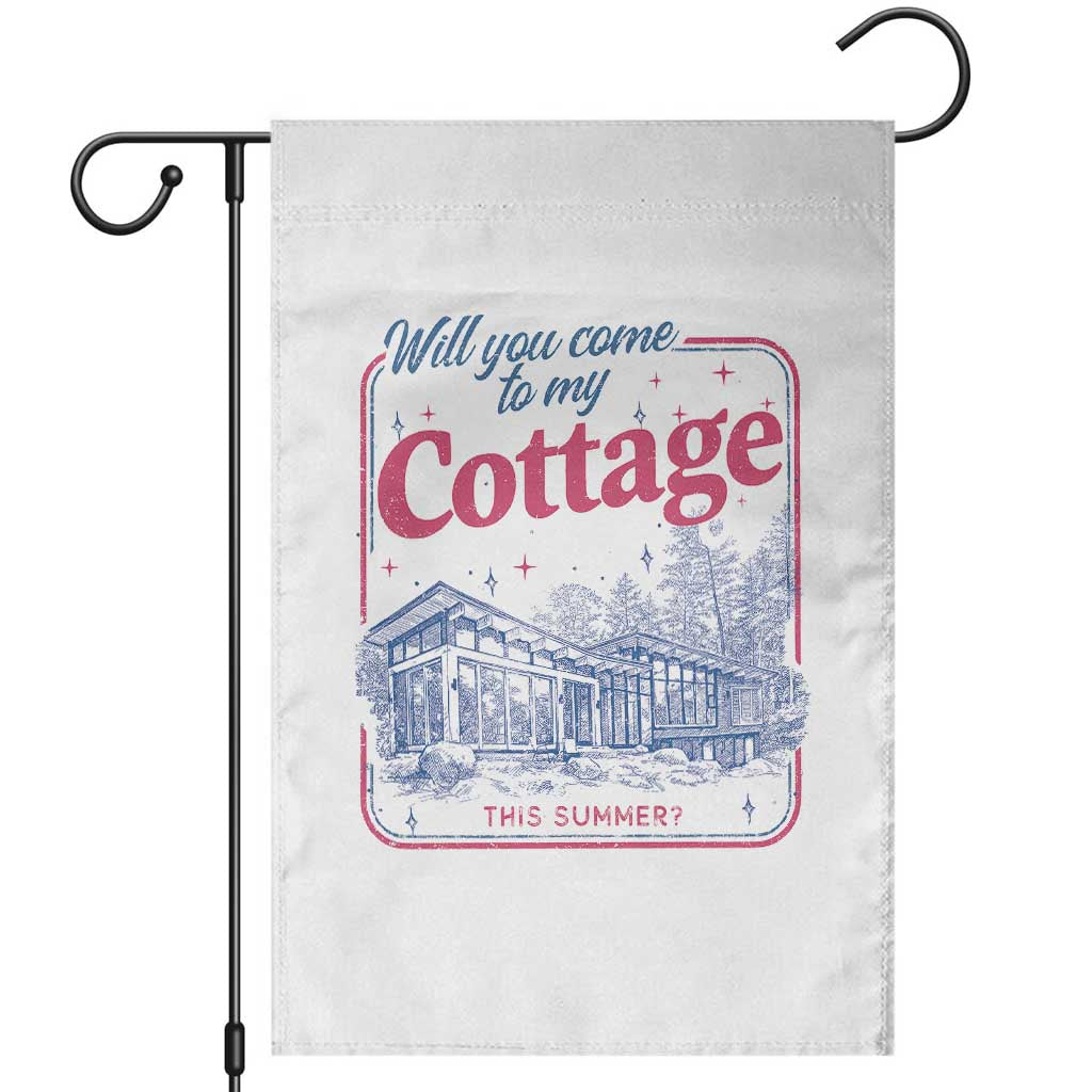 Will You Come To My Cottage This Summer Garden Flag LGBT Romance Hockey Fan