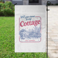 Will You Come To My Cottage This Summer Garden Flag LGBT Romance Hockey Fan