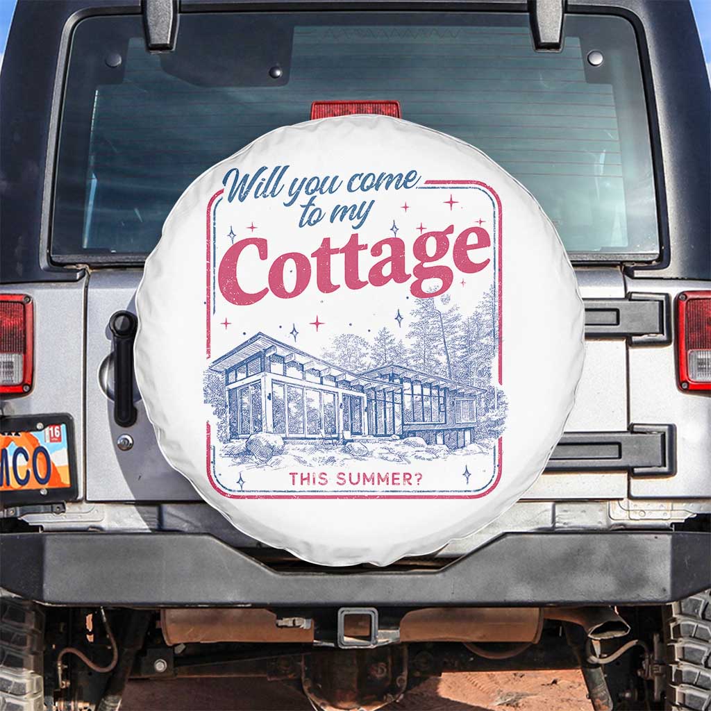 Will You Come To My Cottage This Summer Spare Tire Cover LGBT Romance Hockey Fan