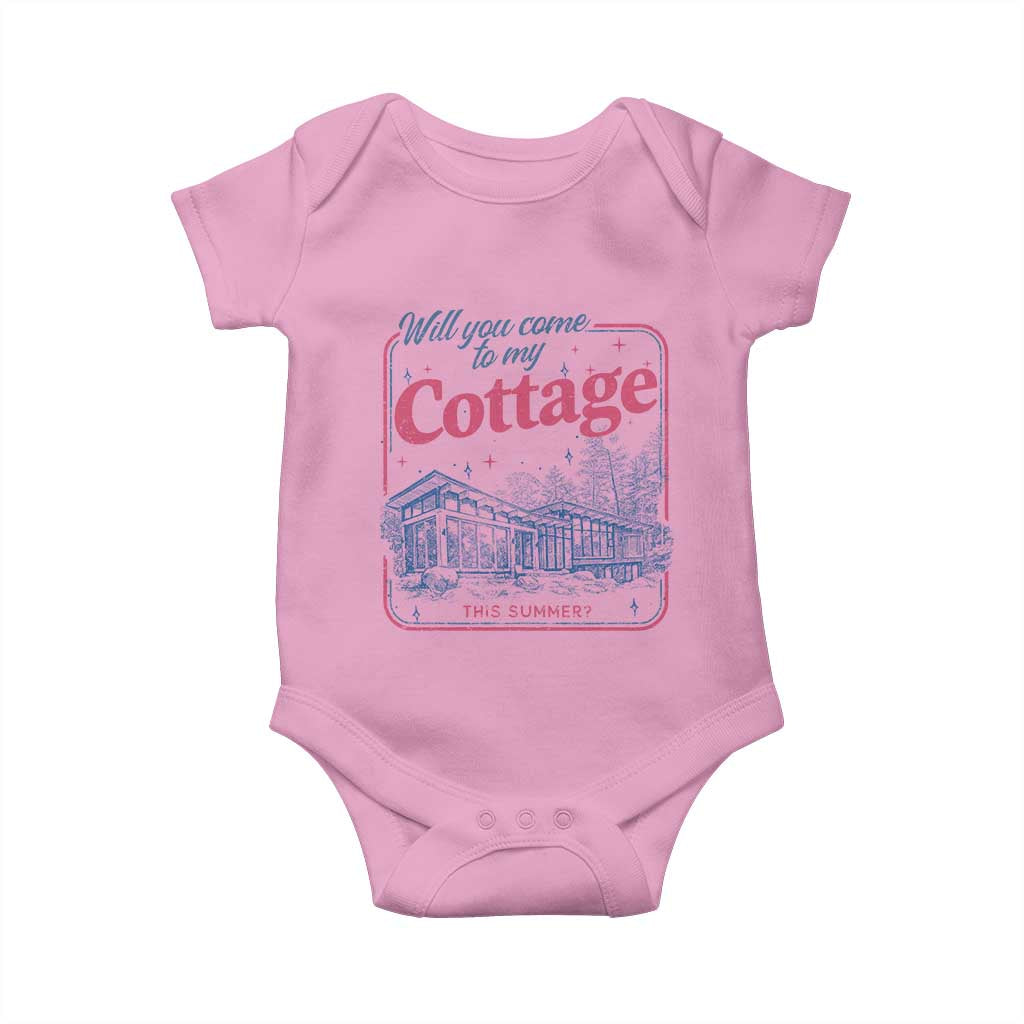 Will You Come To My Cottage This Summer Baby Onesie LGBT Romance Hockey Fan