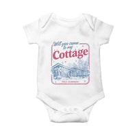 Will You Come To My Cottage This Summer Baby Onesie LGBT Romance Hockey Fan