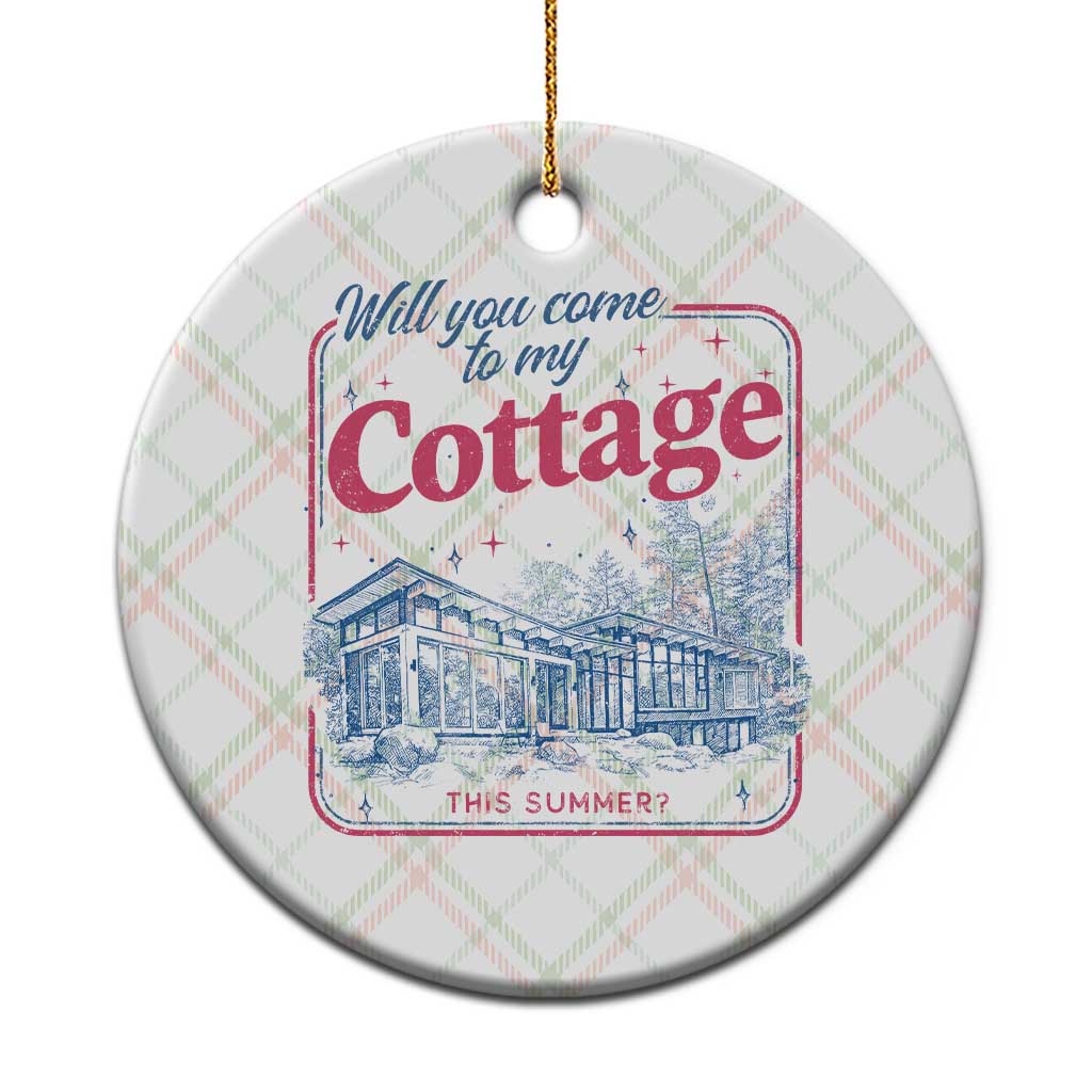 Will You Come To My Cottage This Summer Ceramic Ornament LGBT Romance Hockey Fan
