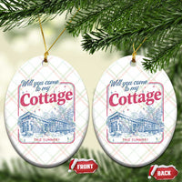 Will You Come To My Cottage This Summer Ceramic Ornament LGBT Romance Hockey Fan