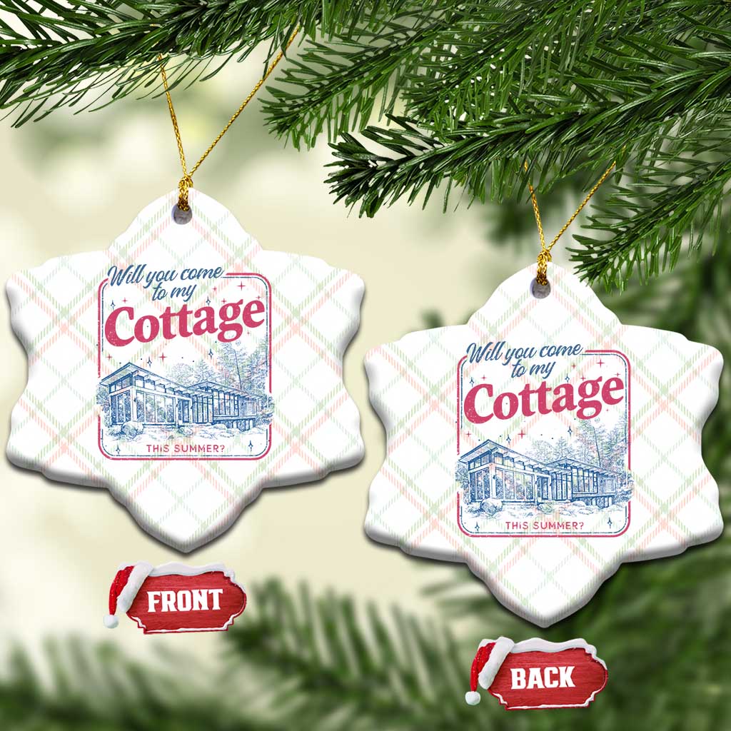 Will You Come To My Cottage This Summer Ceramic Ornament LGBT Romance Hockey Fan