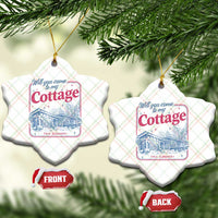 Will You Come To My Cottage This Summer Ceramic Ornament LGBT Romance Hockey Fan