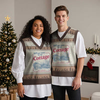 Will You Come To My Cottage This Summer V-Neck Knit Sweater Vest LGBT Romance Hockey Fan