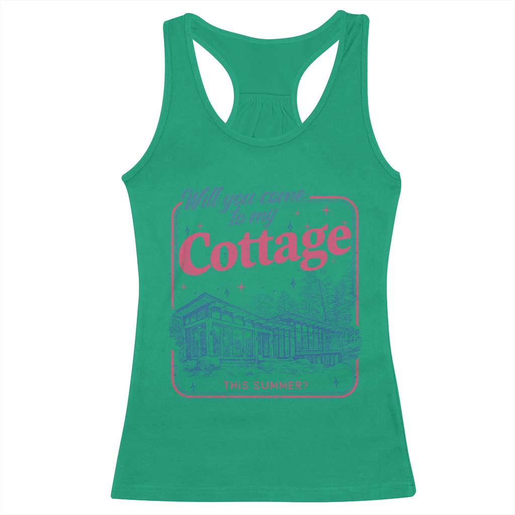Will You Come To My Cottage This Summer Racerback Tank Top LGBT Romance Hockey Fan