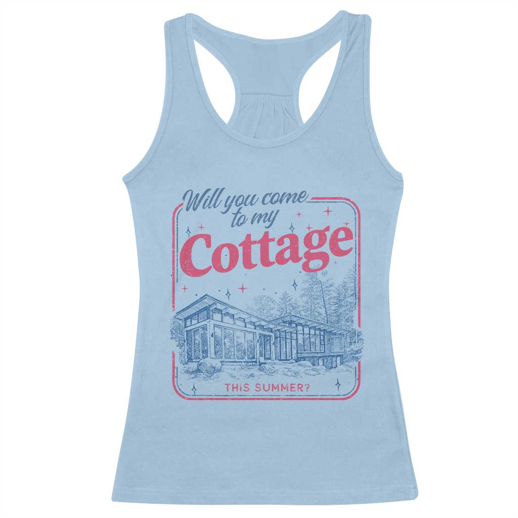 Will You Come To My Cottage This Summer Racerback Tank Top LGBT Romance Hockey Fan