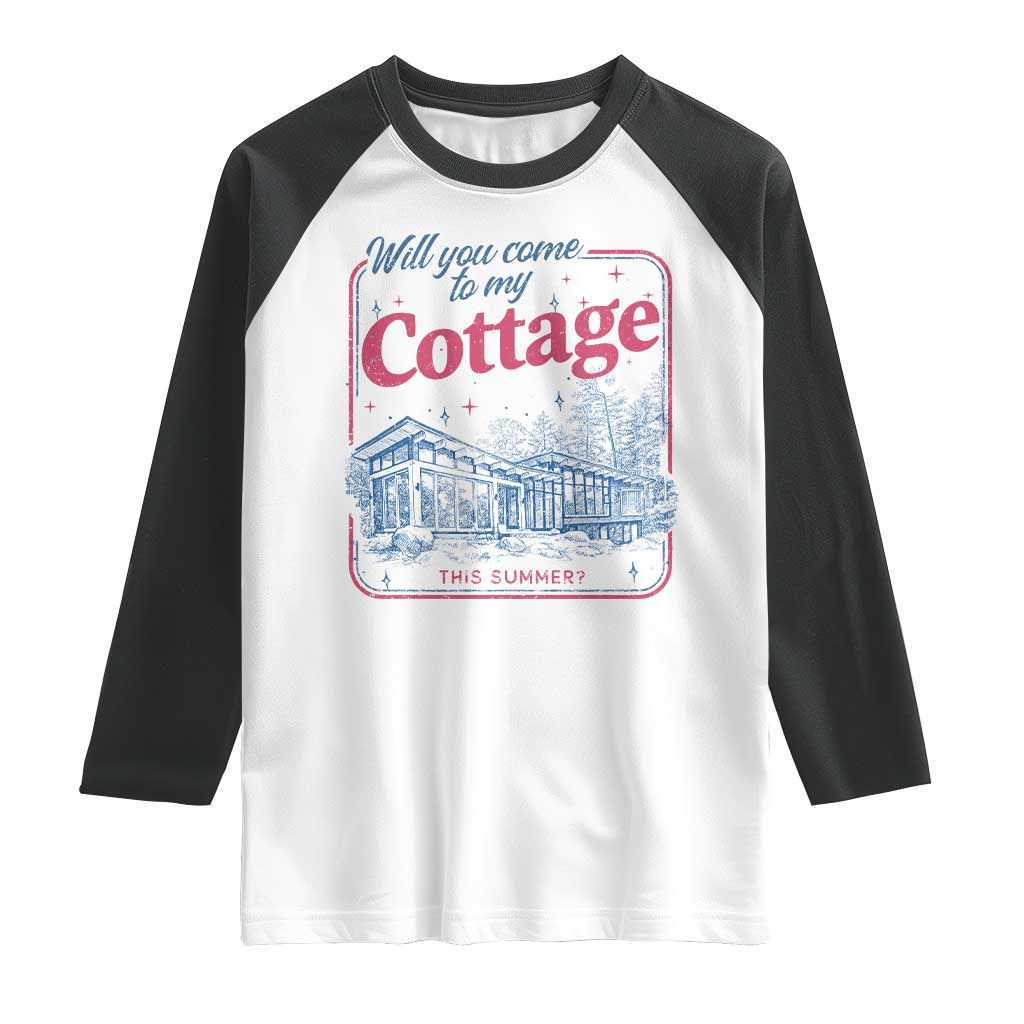 Will You Come To My Cottage This Summer Raglan Shirt LGBT Romance Hockey Fan